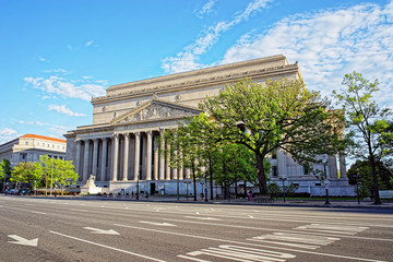 View at National Archives Building in Washington DC - obrazy, fototapety, plakaty