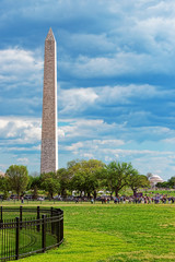 Washington monument during stormy day