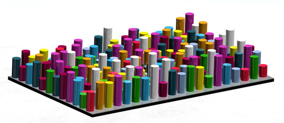 Obraz premium Modern city concept symbol - abstract big urban town 