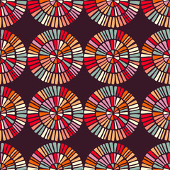 Seamless pattern with colorful circle shapes