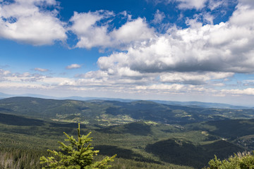 Fototapeta premium Panorama of the Beskidy Mountains