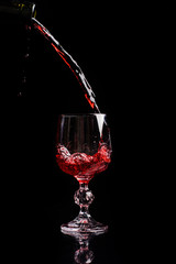 Red wine splash