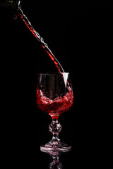 Red wine splash