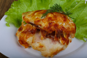 Chicken breast baked with cheese