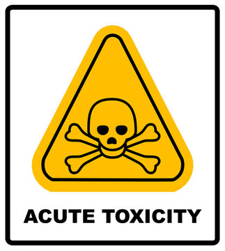 hazard pictogram, acute toxicity. Vector illustration