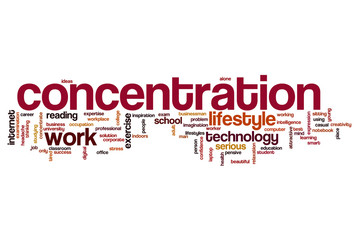 Obraz premium Concentration word cloud