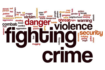 Fighting crime word cloud