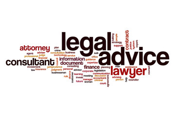 Legal advice word cloud