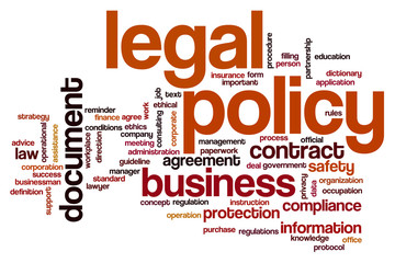Legal policy word cloud