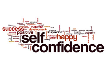 Self confidence word cloud