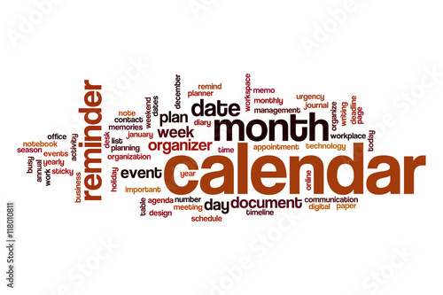 "Calendar word cloud" Stock photo and royaltyfree images