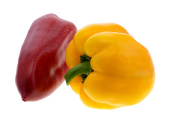 Fresh colorful sweet bell pepper isolated on a white background