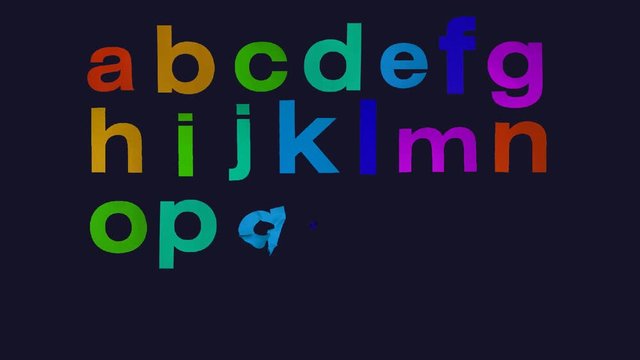 alphabet from cutout pieces of paper