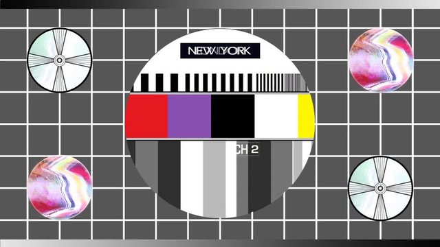 animation of a tv test card
