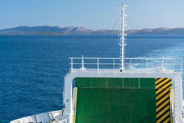 Fototapeta na wymiar on ferry boat, Croatia.