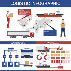 Logistics Infographics Template
