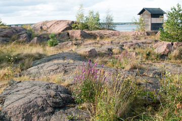 Schärenlandschaft in Oskarshamm Smaland Südschweden im Sommer