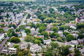 Obraz premium View of Provincetown from the Pilgrim's Monument, in Provincetow