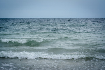 Waves in the Atlantic Ocean in Sandwich, Cape Cod, Massachusetts