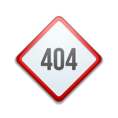 404 Not found error sign