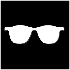 Glasses vector icon symbol design. Illustration isolated on blac