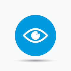 Eye icon. Eyeball vision sign.