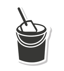 sand bucket isolated icon