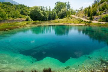 Cetina water source spring in Croatia