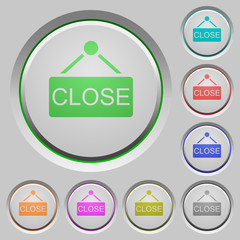 Close sign push buttons