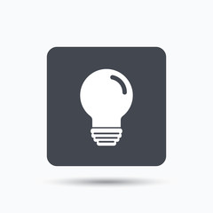 Light bulb icon. Lamp illumination sign.