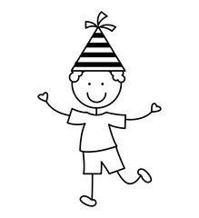children with party hat celebration