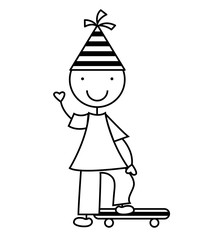 children with party hat celebration