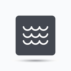 Wave icon. Water stream sign.