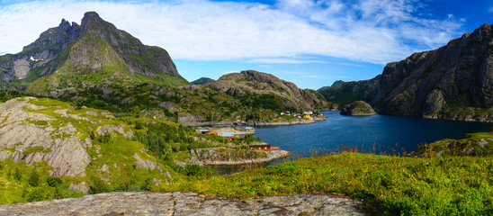 Fototapeta na wymiar Landscape of Lofoten Islands in Norway. 