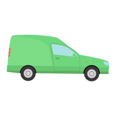 Car vehicle mini van bus transport type design sign technology style vector. Generic car mini van design flat vector illustration isolated on white. Transport mini bus object