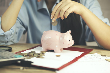 Financial savings concept