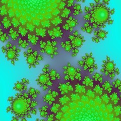 Fractal abstract amazing green background