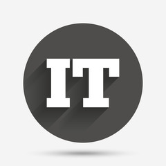 Fototapeta premium Italian language sign icon. IT Italy translation