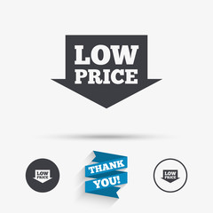 Low price sign icon. Special offer symbol.
