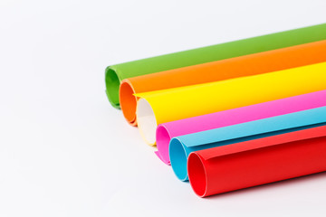 Rolls of color paper