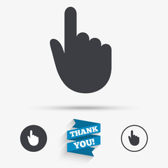 Obraz premium Hand cursor sign icon. Hand pointer symbol.