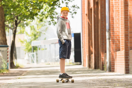Boy Riding Skateboard