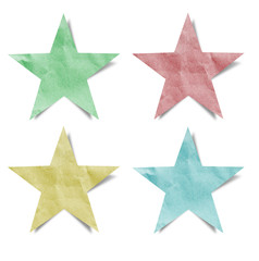 Paper texture, Star recycled paper on white background