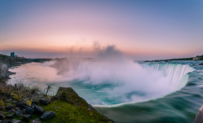 Niagara Waterfalls Canada North America during sunrise