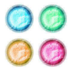 talk origami tag recycled paper craft stick on white background