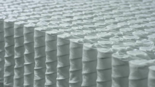 Closeup texture of spring units for making mattresses