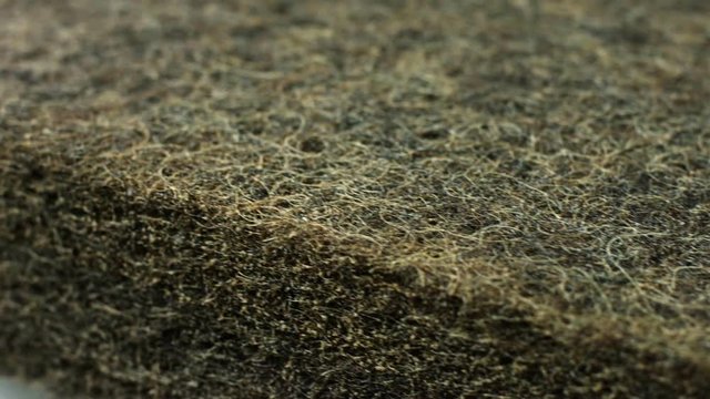 Closeup texture of coconut coir for making mattresses