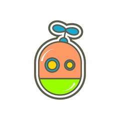 robotic logo icon vector