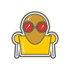 robotic logo icon vector