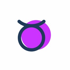 taurus zodiac logo icon vector